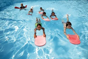 learning swimming as a child