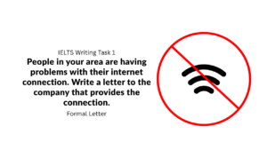 People in your area are having problems with their internet connection. Write a letter to the company that provides the connection.